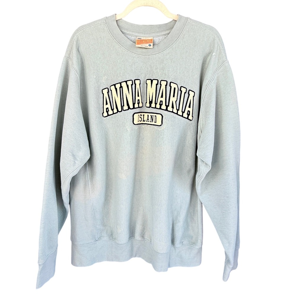 A2  Anna Maria Island Sweatshirt‎ Sea Foam Green  Beach Tourist 90s Style Unisex